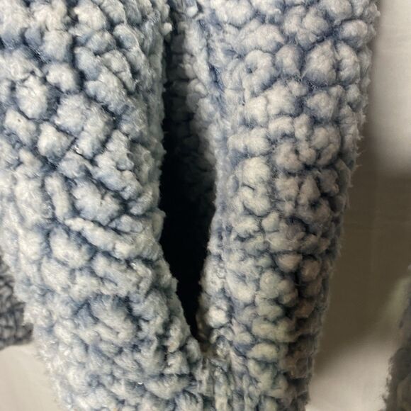 ZENANA OUTFITTERS Sherpa Fleece Pullover Sweatshirt 1/4 Zip Mock Womens L Blue - Picture 8 of 10